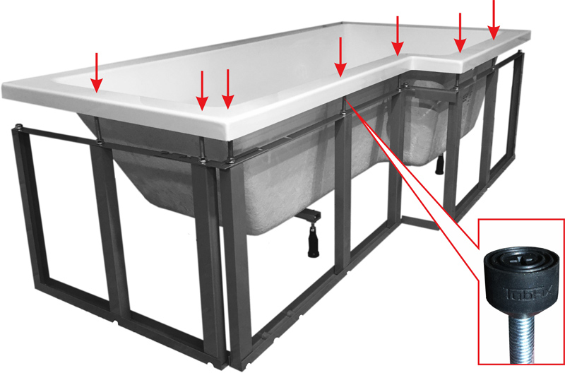 L shaped shower bath2